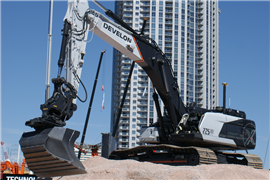 Develon debuts with driverless excavator