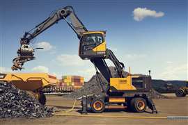Volvo launches grid-connected electric material handler