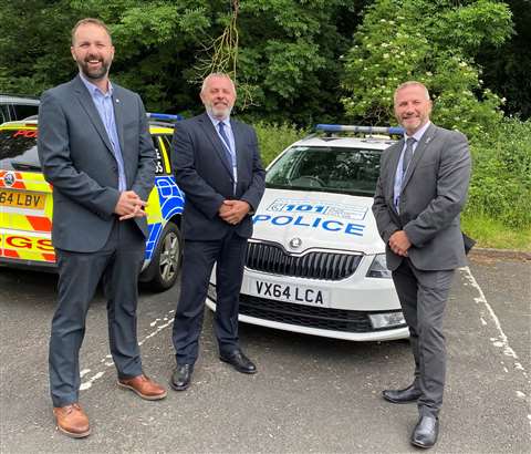 Leading the ACE task force team (Left to right): Detective Sergeant Tom Grundey, Detective Superintendent Neil Austin, and Detective Inspector Ernie Locke, of the Opal National Intelligence Unit for Serious and Organised Acquisitive Crime.