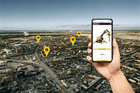 Brokk Connect 2.0 platform on mobile device