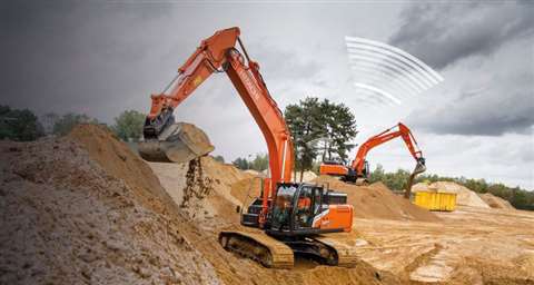 A Hitachi digger