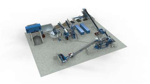 rendered design image of Ace Liftaway's new Trommel Fines Recycling Plant.