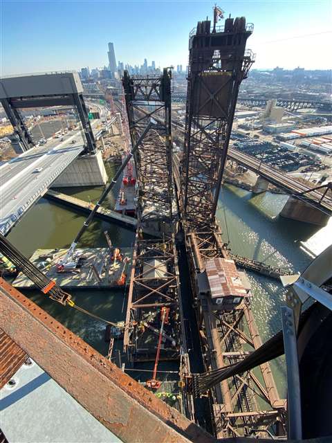 Wittpenn Bridge Construction Site Aerial View