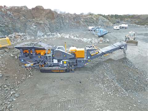 The Tesab 800i mobile jaw crusher