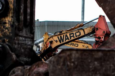 Ward Demolition excavator on demolition project