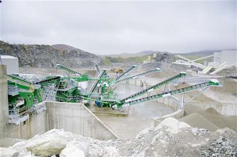 A CDE waste recycling plant at Velde Pukk, Norway.