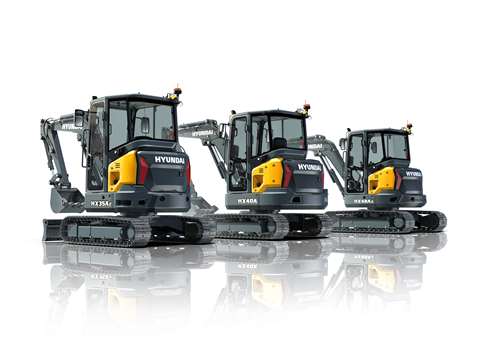 Hyundai’s trio of Red Dot Design Award winning mini excavators