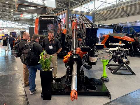 Diesel-powered drill rig at Bauma