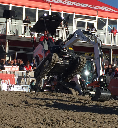 The Bobcat E19e mini excavator at Bauma 2022