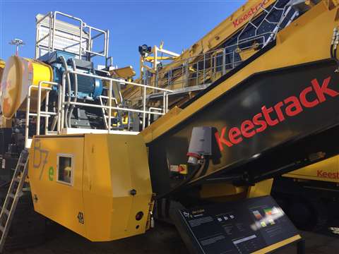 The B7e zero drive jaw crusher on show at Bauma. (Photo: D&Ri magazine)