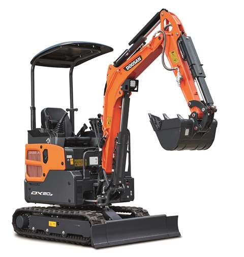 The Doosan Dx2Z-7 for confined spaces and indoor jobsites. 