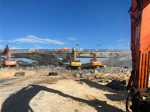 Mainline Demolition Broun Avenue bridge pic 1