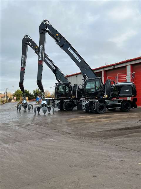 Glazewing's new Liebherr LH40 material handlers.