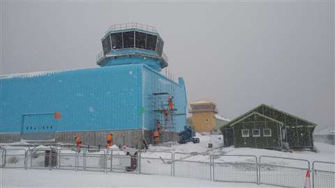 Harsh conditions mean that the construction season only runs from November until April