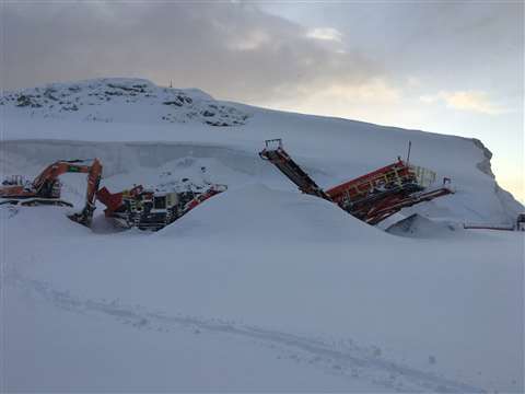 Sandvik's QA452 and QA335 on site in Antarctic