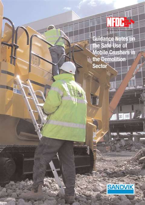 A 16 page NFDC guidance note has now been produced governing the use of mobile crushers by the demol