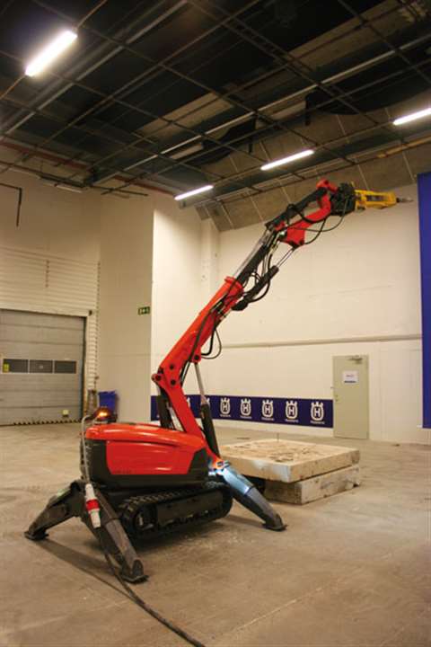 The DXR 310 demolition robot is the first of three machines Husqvarna plans to launch over the next 