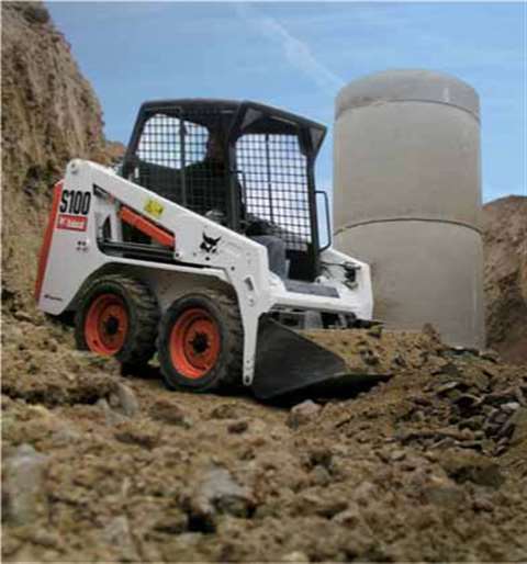 The S100 skid steer has been designed by Bobcat to be used in confined spaces