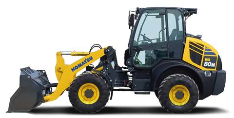 Komatsu's new Stage V compliant WA80M-8 compact wheeled loader
