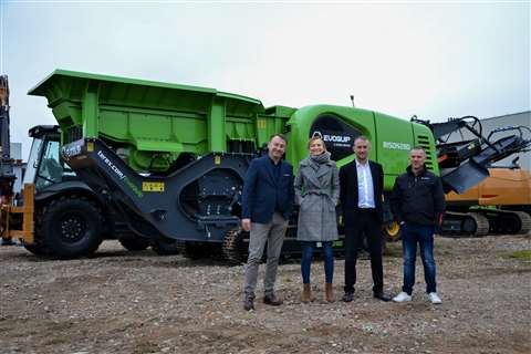 The EWPA team with the Evoquip Bison 280 jaw crusher