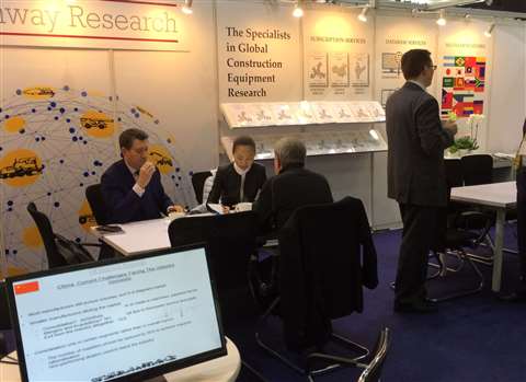 Off-Highway Research booth at the recent Bauma China exhibition in Shanghai