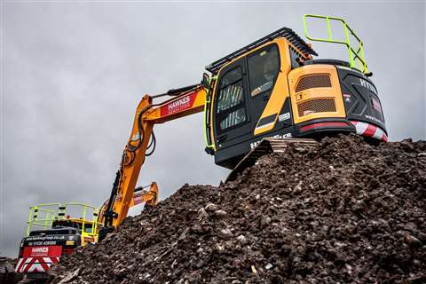 One of three new excavators acquired by Hawkes
