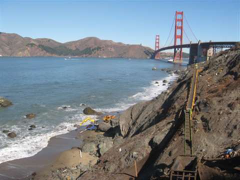 Allu crushing buckets were used during remediation work near the Golden Gate bridge