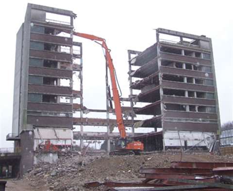 Southern Demolition used its Hitachi EX670 during the demolition of Antelope Park, Southampton