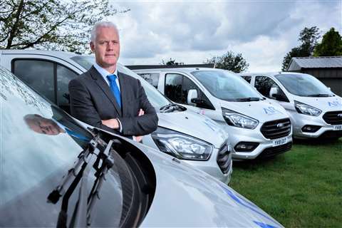 Richard Dolman of AR Demolition with some of the fleet of new company vans