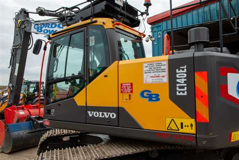 One of Gordon Bow's new 14-tonne Volvo EC140E excavators