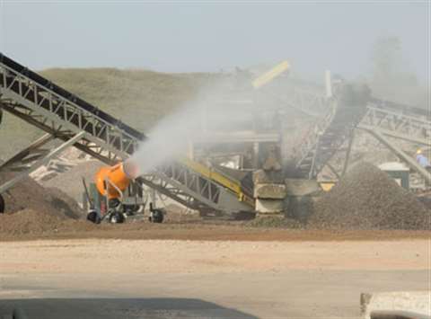 Dust Boss equipment at work at Spring Street Recycling's facility