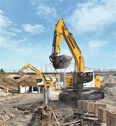 Liebherr crawler excavator web
