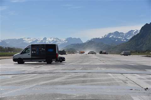 Runway 15/33 at Salzburg Airport in Austria