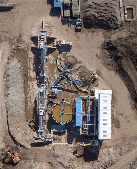 Aerial view of Hereford Quarries in the UK