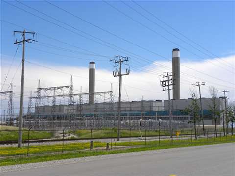 Nanticoke Generating Station prior to the demolition of its chimneystacks