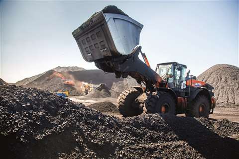 The large sized Hitachi ZW370-6 wheeled loader