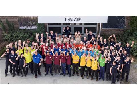 Competitors and staff gather at the most recent Volvo CE Masters Global Final